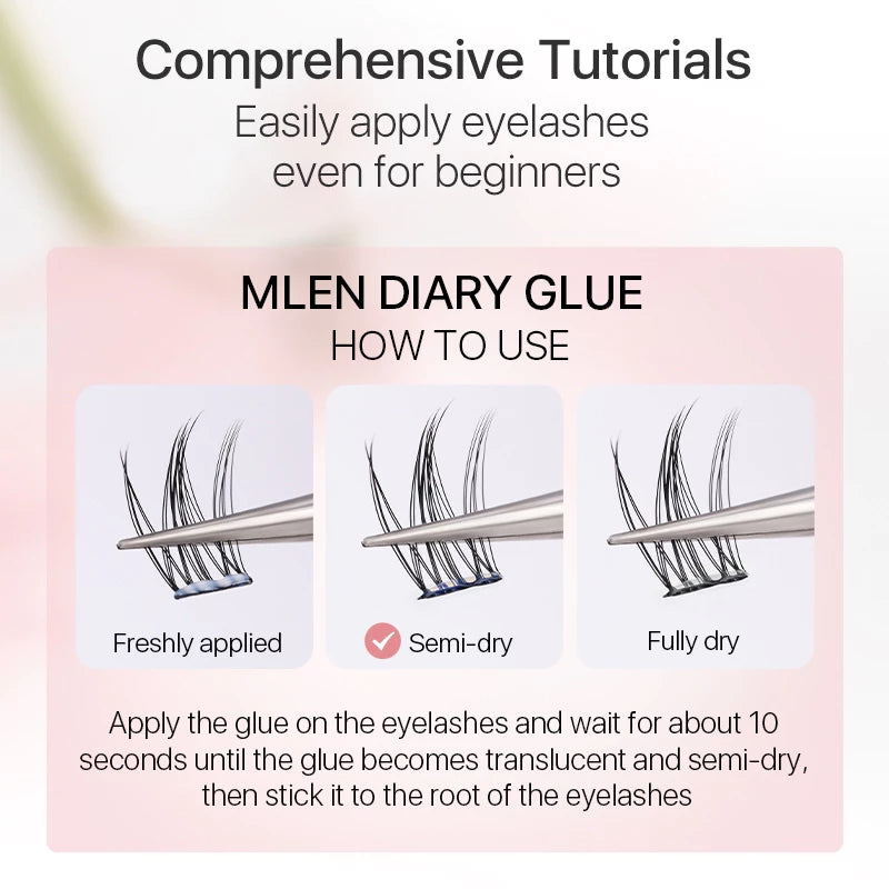 SUNFLOWER DIY SELF GRAFTING LASH BUNDLE (FREE FULL SIZE GLUE & EYELASH TWEEZER)