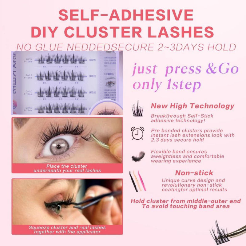 PRE-BONDED DANDELION CLUSTER LASHES (SELF ADHESIVE)