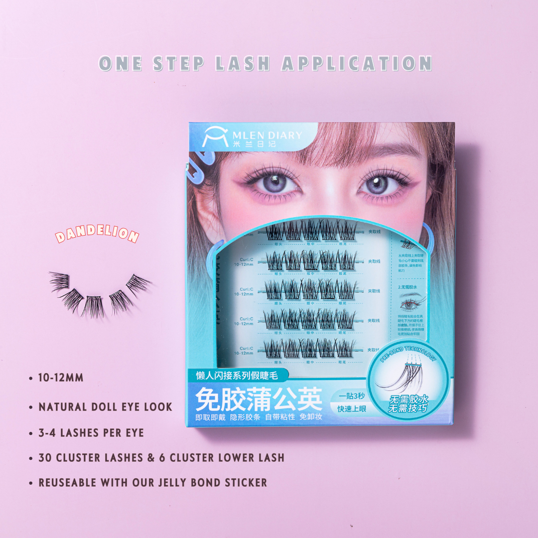 PRE-BONDED DANDELION CLUSTER LASHES (SELF ADHESIVE)