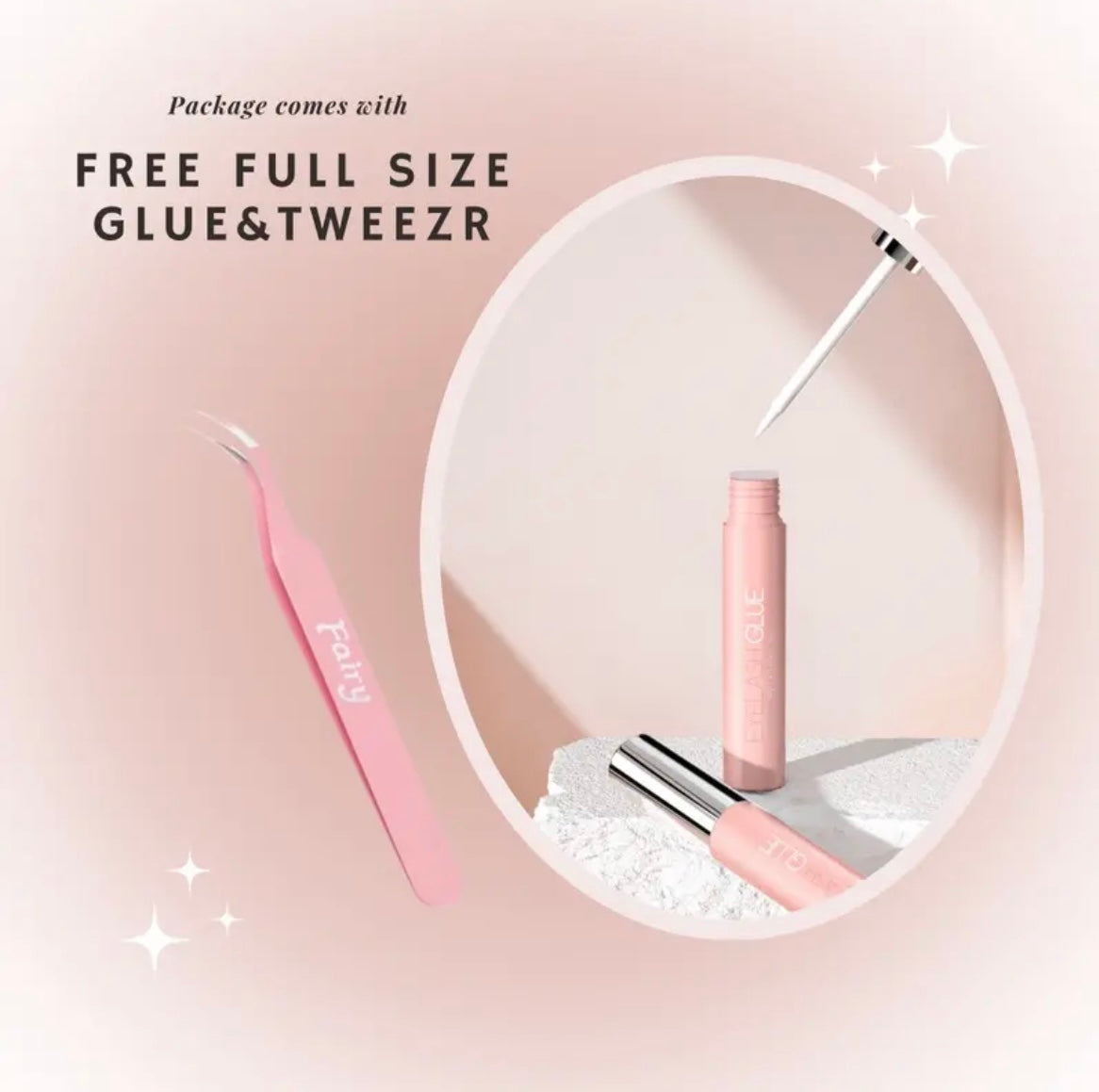 MIX PACK DIY SELF GRAFTING LASHES (FREE FULL SIZE GLUE AND TWEEZER)