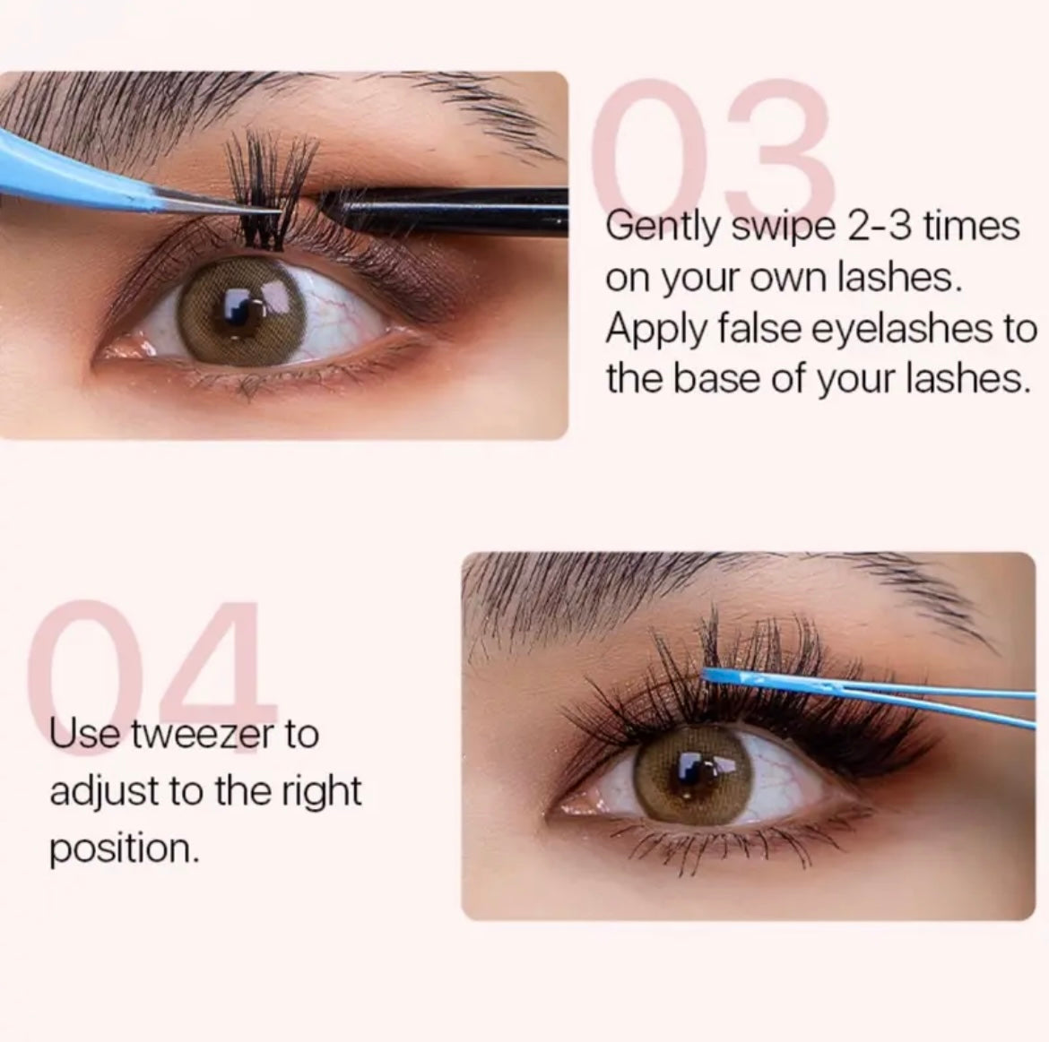 MIX PACK DIY SELF GRAFTING LASHES (FREE FULL SIZE GLUE AND TWEEZER)
