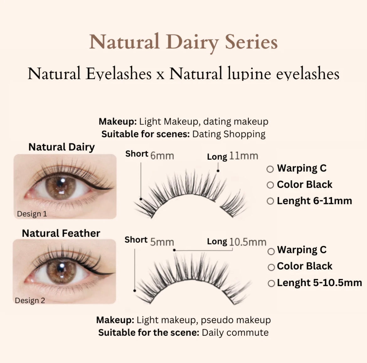 MLEN MAGNETIC EYELINER EYELASHES - NATURAL SERIES