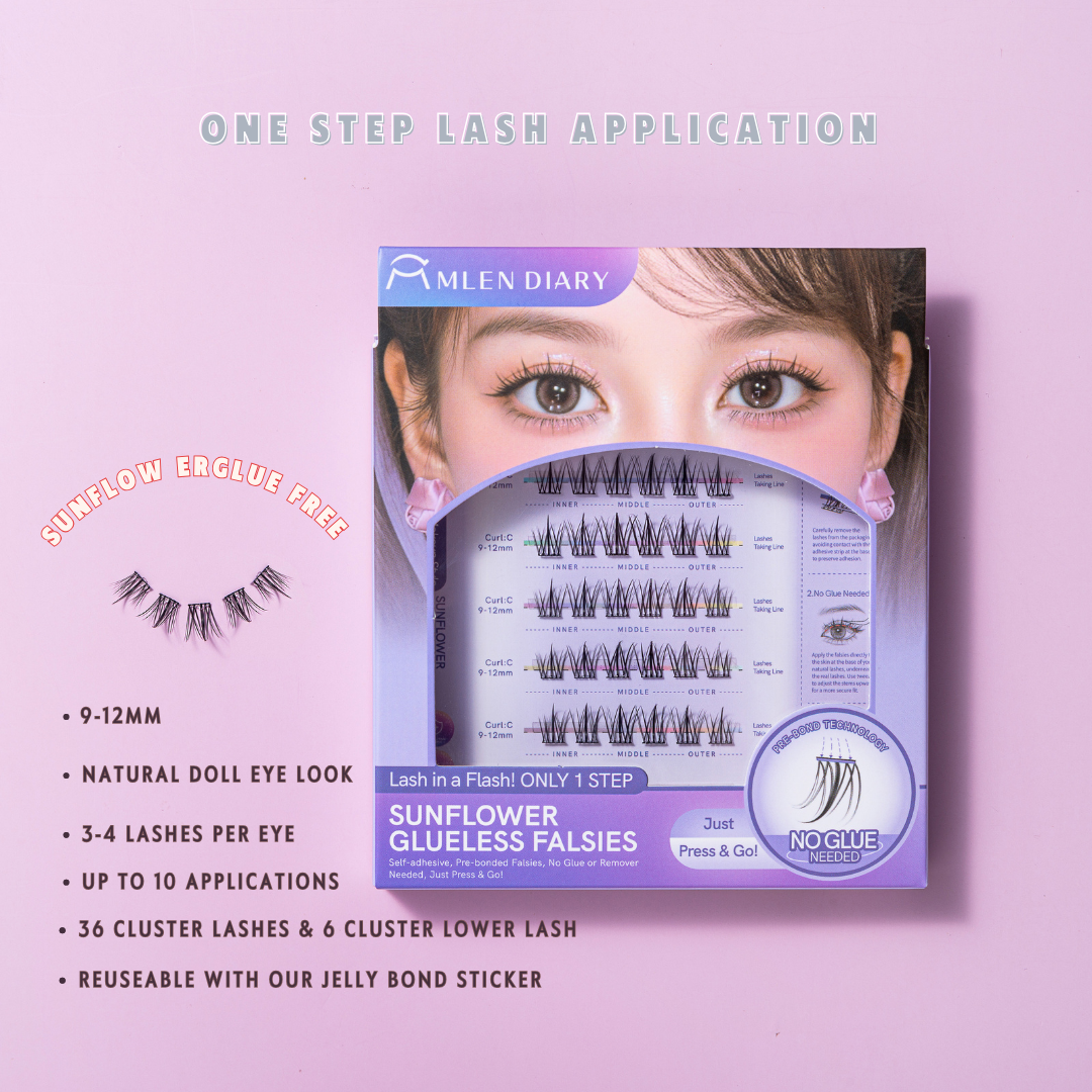 PRE-BONDED SUNFLOWER CLUSTER LASHES (SELF ADHESIVE)